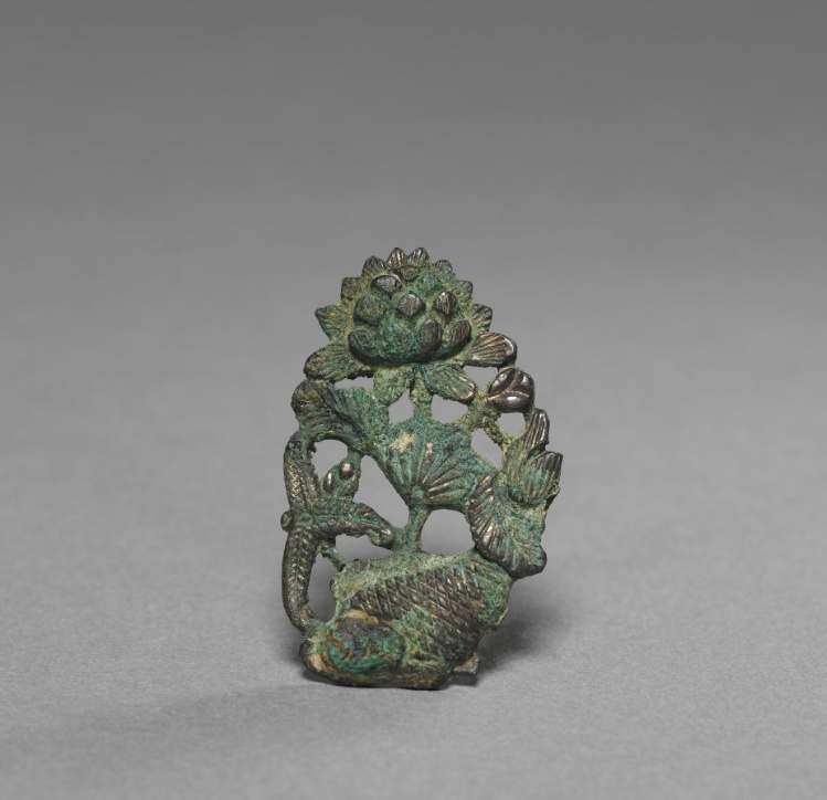 Ornament with Carp and Lotus Design