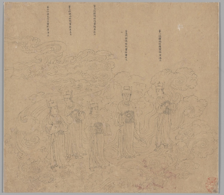 Album of Daoist and Buddhist Themes: Procession of Daoist Deities: Leaf 22