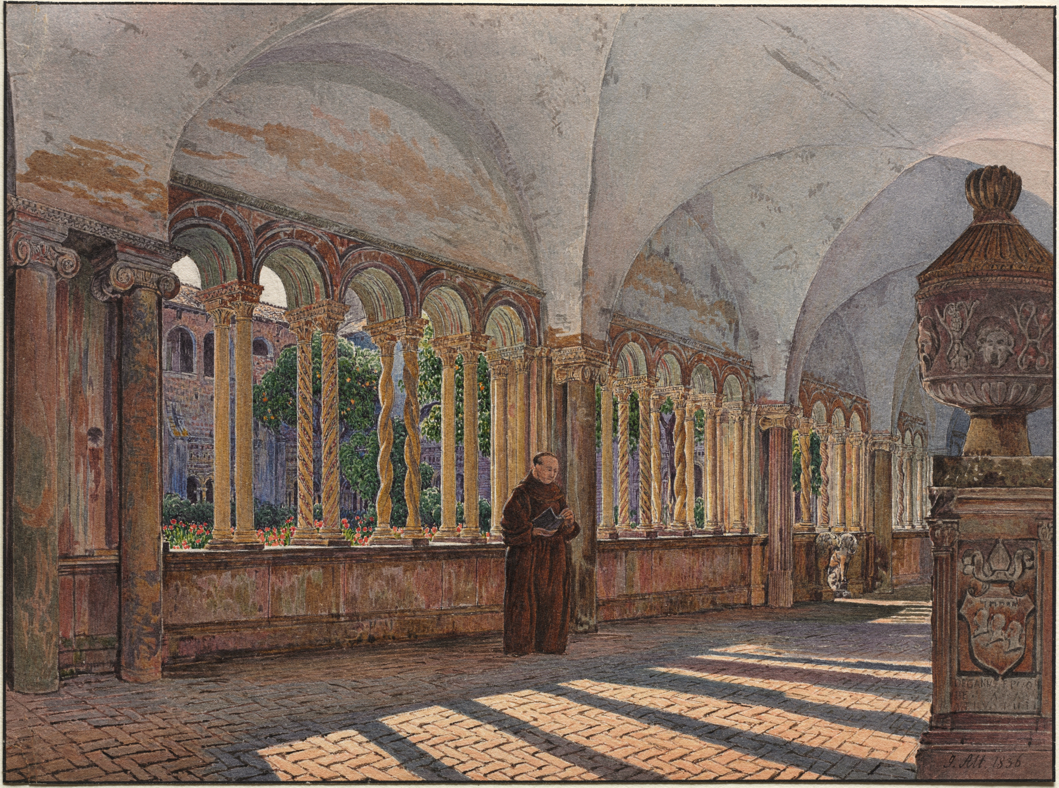 View of the Cloister of San Giovanni in Laterano, Rome