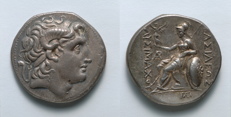 Tetradrachm: Head of Alexander (obverse); Athena (reverse)