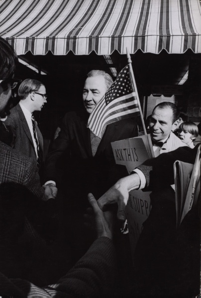 Eugene McCarthy with presidential campaign supporters