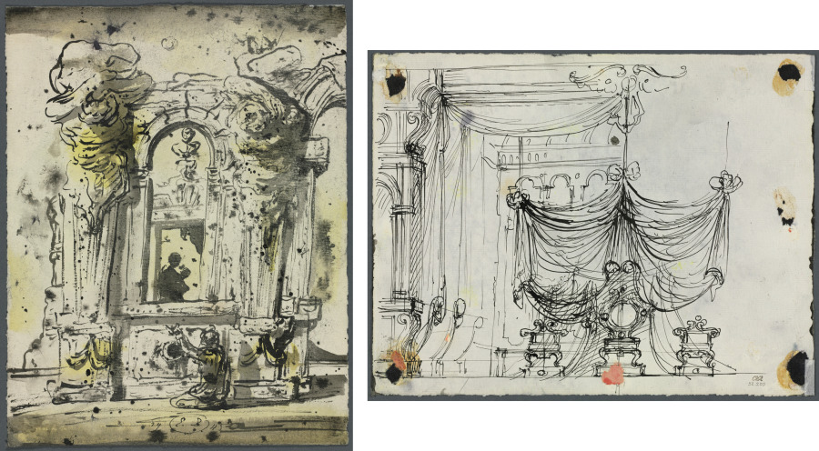 The Caryatids (recto); Baroque Stage Set (verso), Eugene Berman, 1945