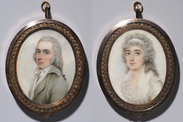 Portrait of a Man and Portrait of a Woman (pair)