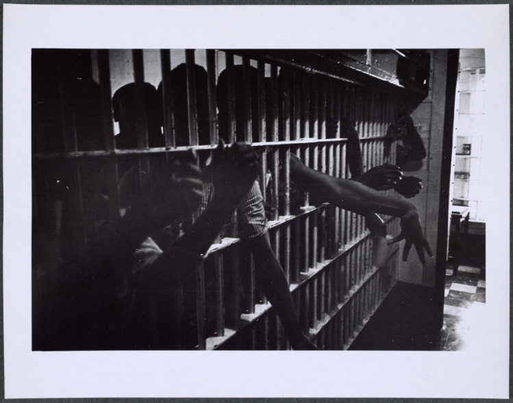 Black prisoners in an overcrowded communal cell in the Parish Prison-City Prison of New Orleans, Louisiana