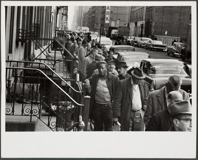 Line of Unemployed Men, New York City
