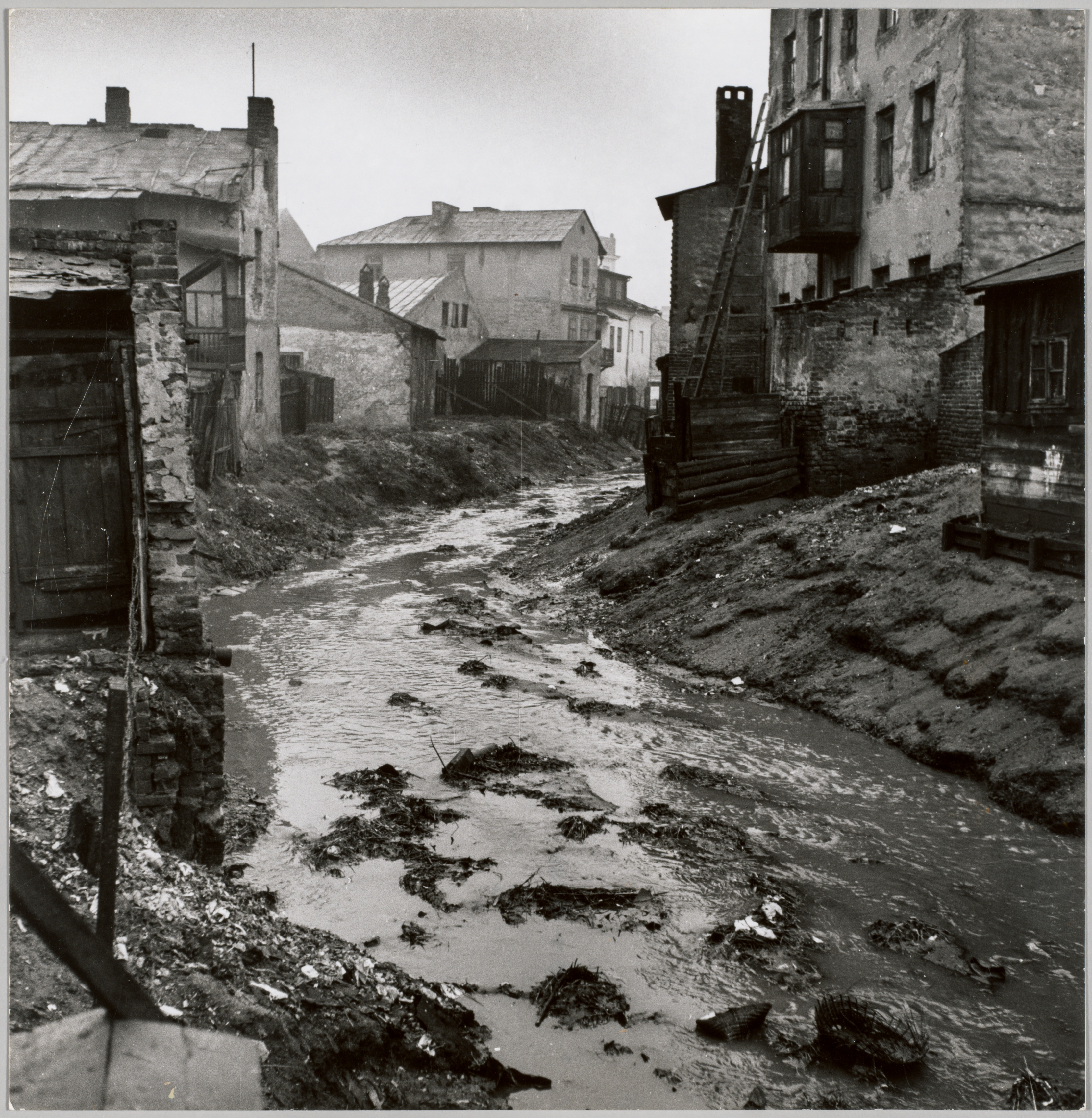 An open sewer in the Jewish district of Lublin