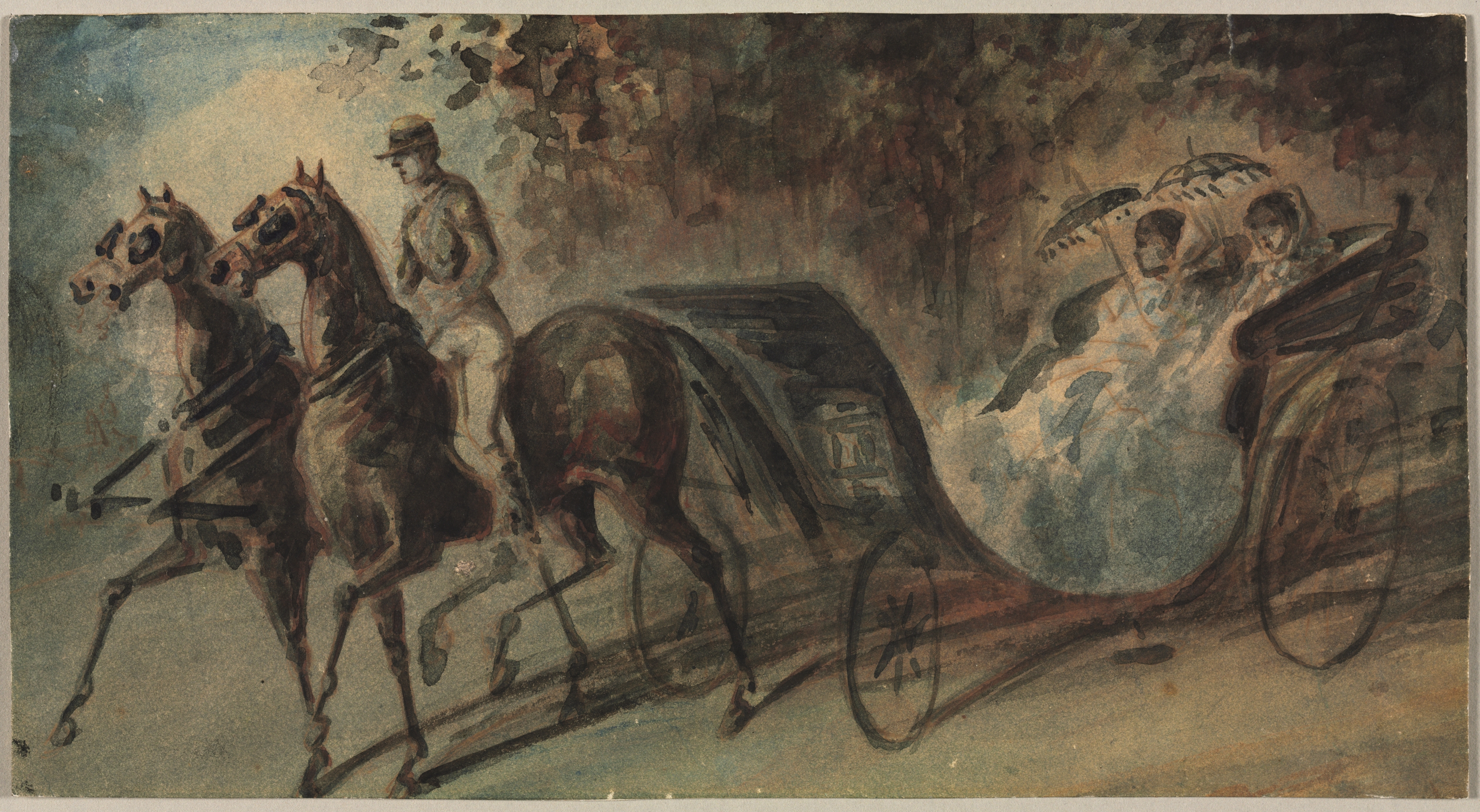 Carriage in the Bois de Boulogne