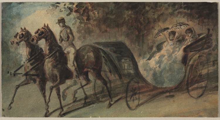 Carriage in the Bois de Boulogne