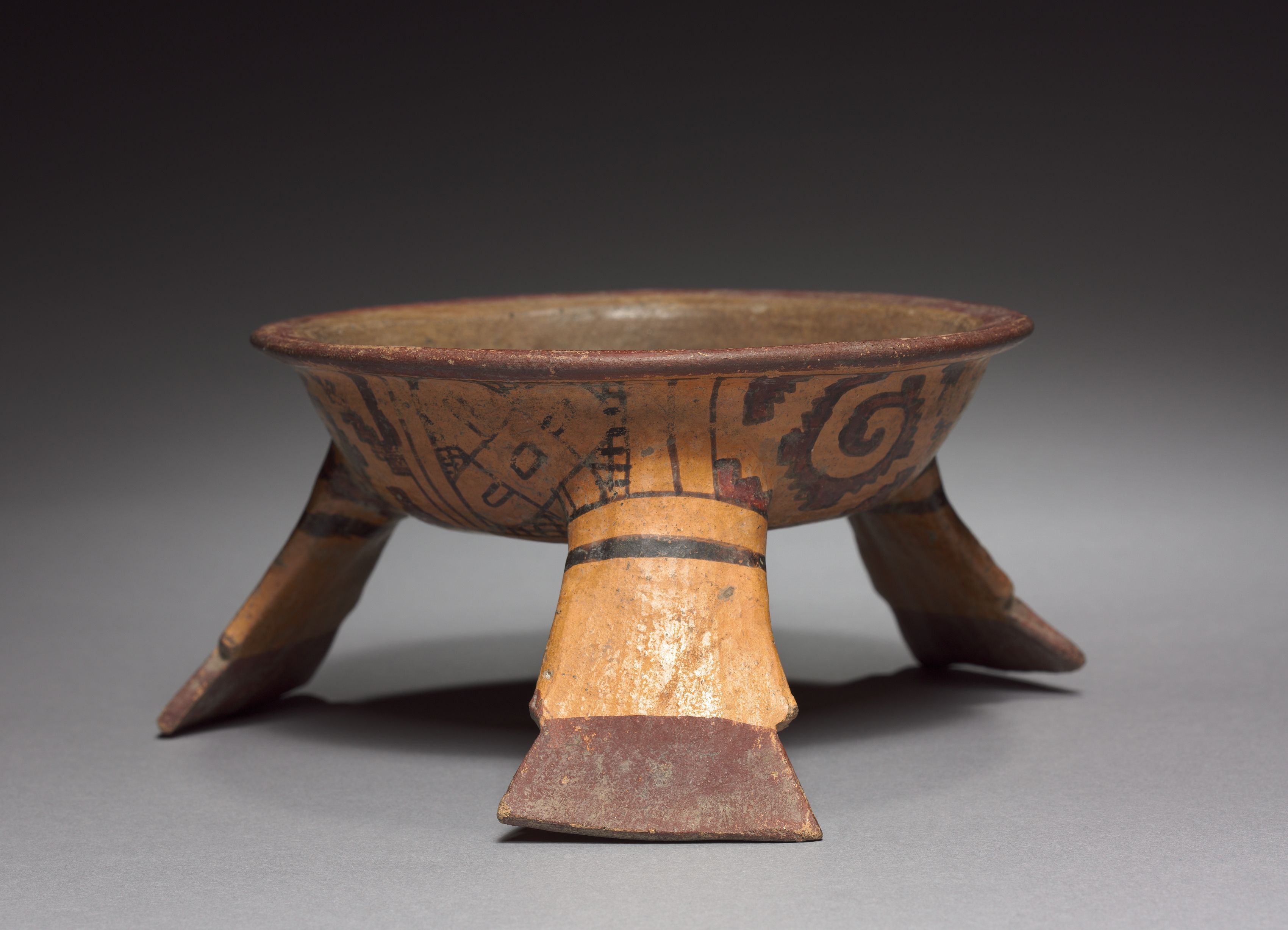 Tripod Bowl with Painted Underside