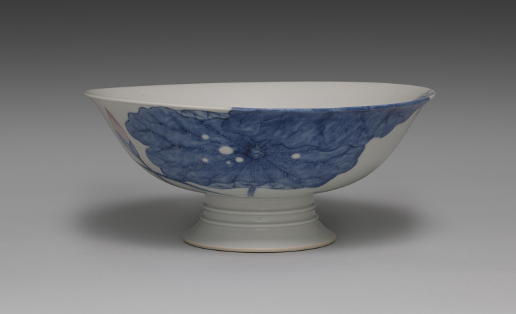 High-Footed Bowl with Lotus Pond