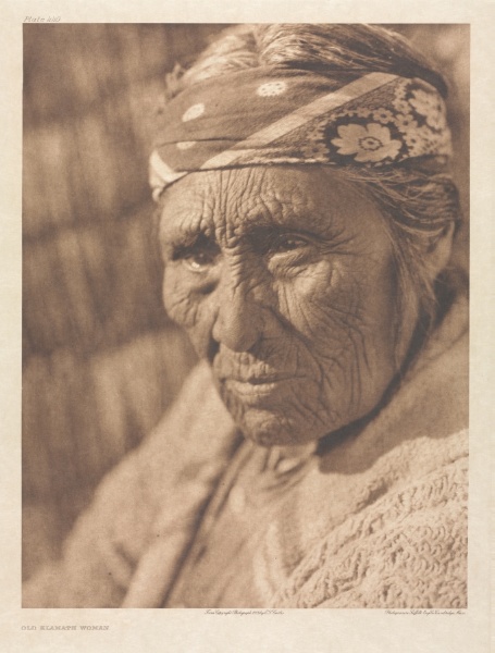 Portfolio XIII, Plate 440: Old Klamath Woman