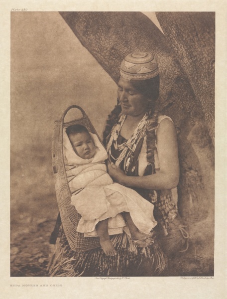 Portfolio XIII, Plate 450: Hupa Mother and Child