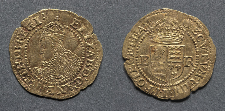 Halfcrown: Elizabeth I (obverse); Crowned Shield of Arms (reverse)