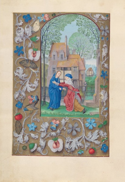 Hours of Queen Isabella the Catholic, Queen of Spain:  Fol. 115v, Visitation