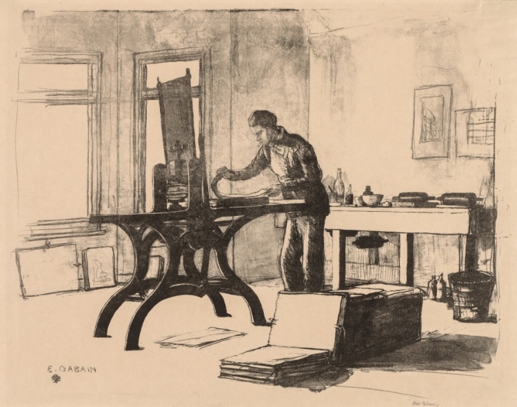 The Printer:  Mr. John Copley Printing Lithographs