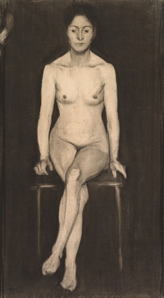 Seated Female Nude (Self-Portrait?)