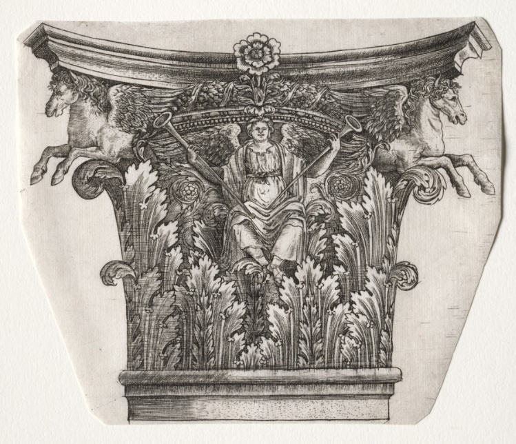 Base and Capital with Figure of Fame and Winged Horses