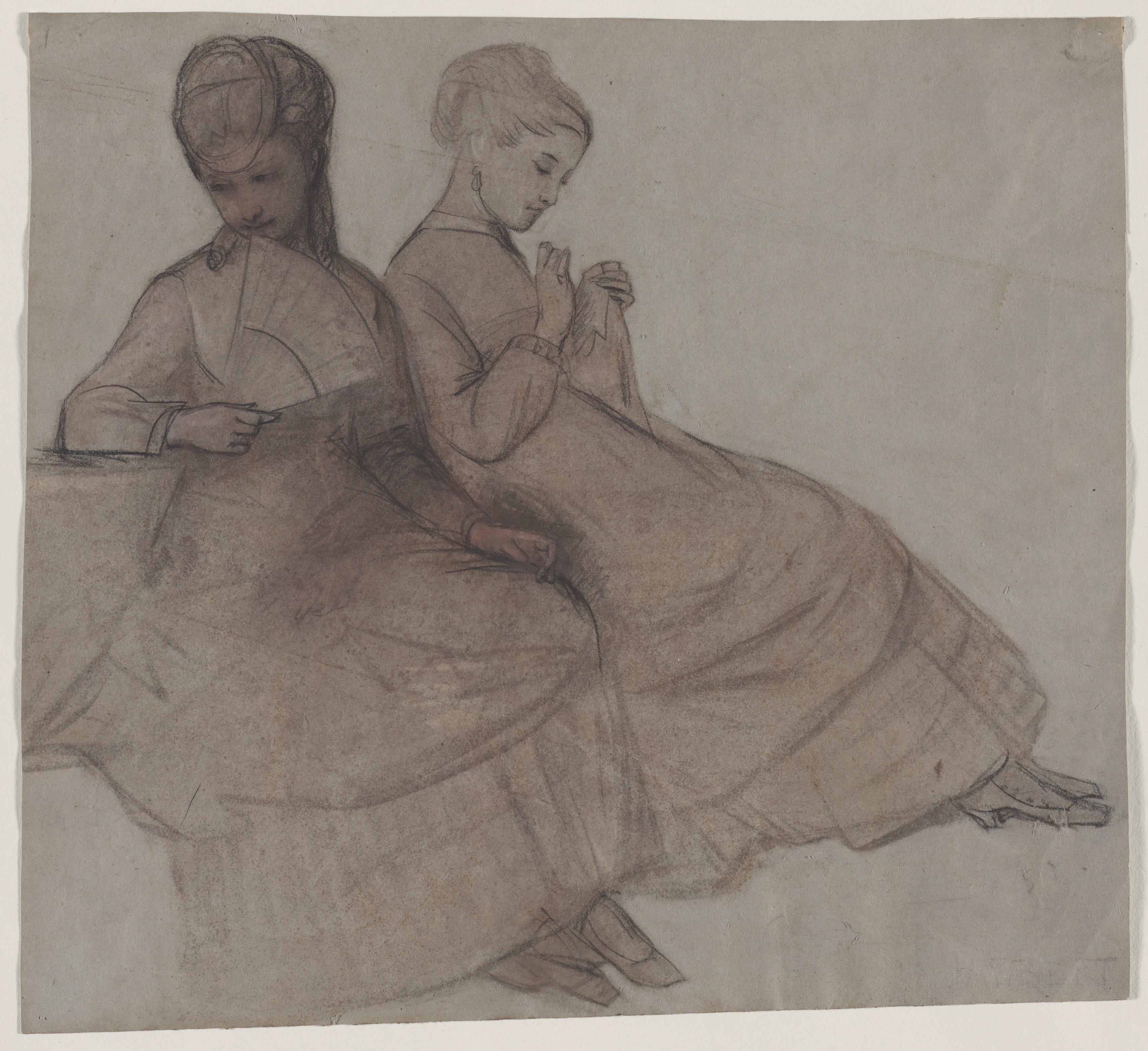 Two Young Women Seated