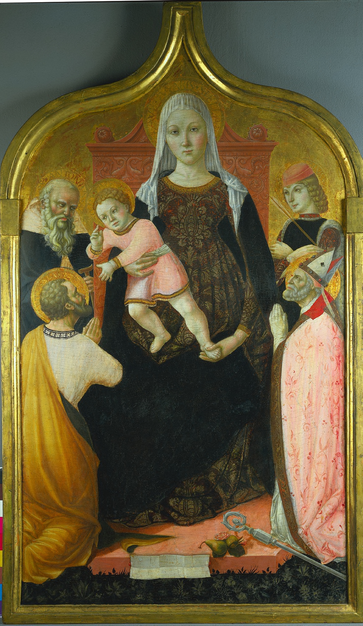 Virgin and Child, with Saints Anthony Abbott, Mark, Severino, and Sebastian