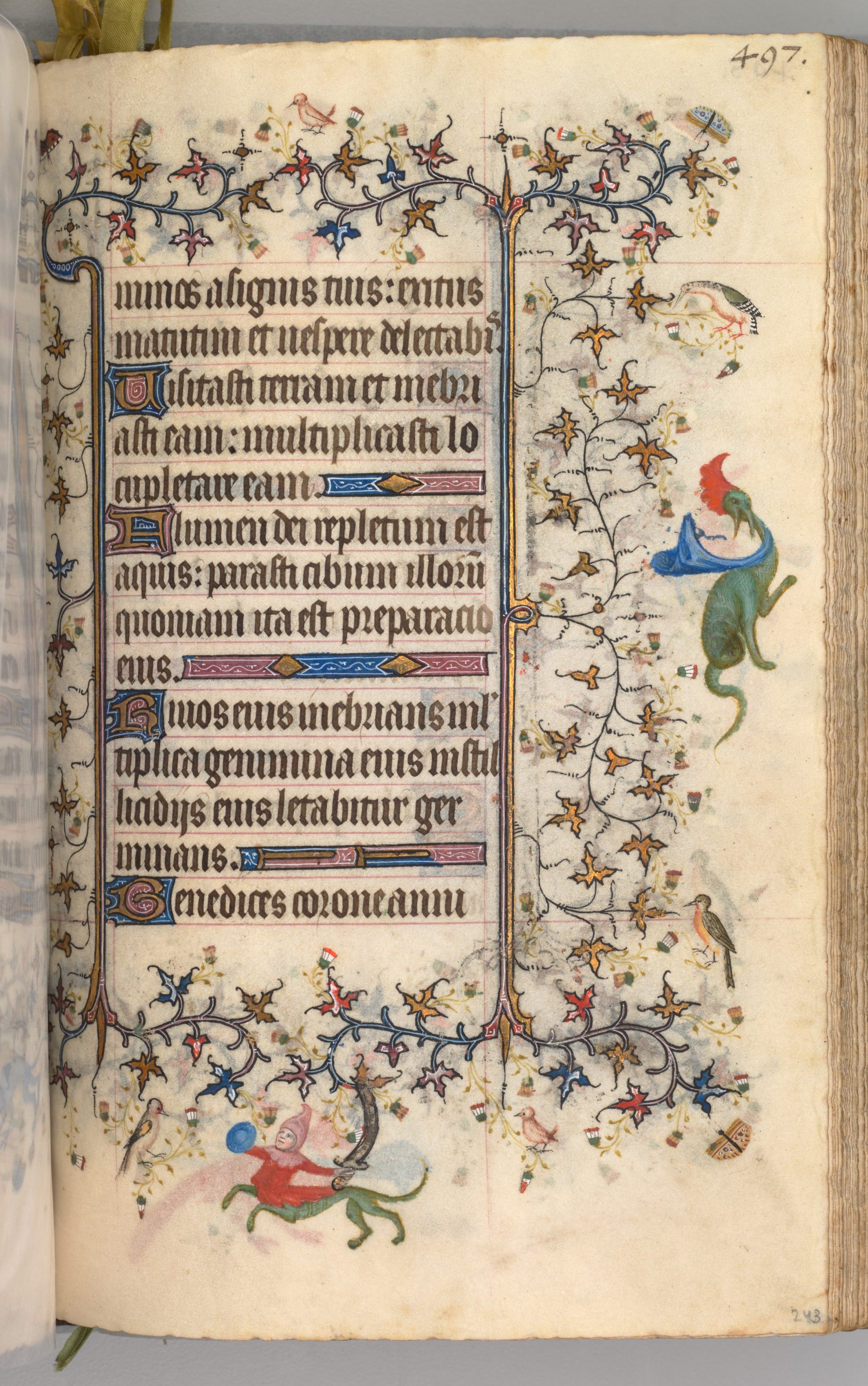 Hours of Charles the Noble, King of Navarre (1361-1425): fol. 243r, Text