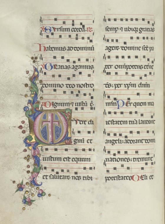 Missale: Fol. 183v: Cross, Foliage | Cleveland Museum of Art