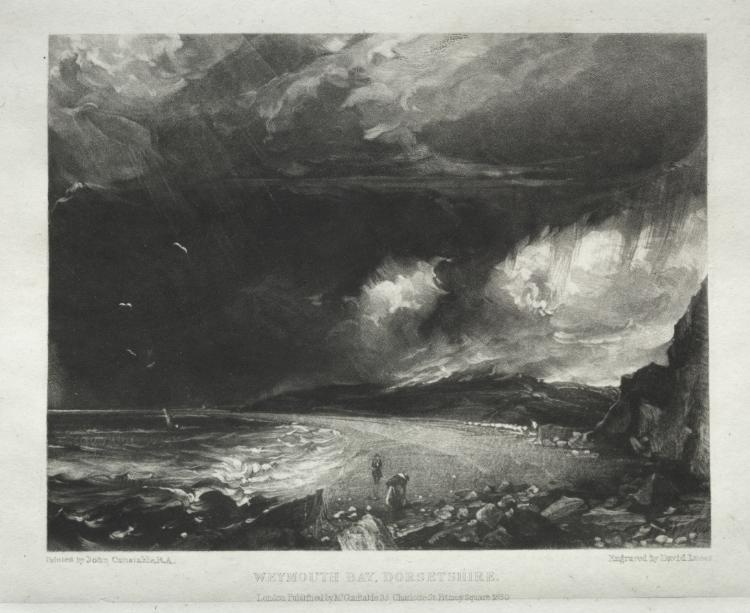 Various Subjects of Landscape, Characteristic of English Scenery from Pictures Painted by John Constable, R.A.:  Weymouth Bay, Dorsetshire