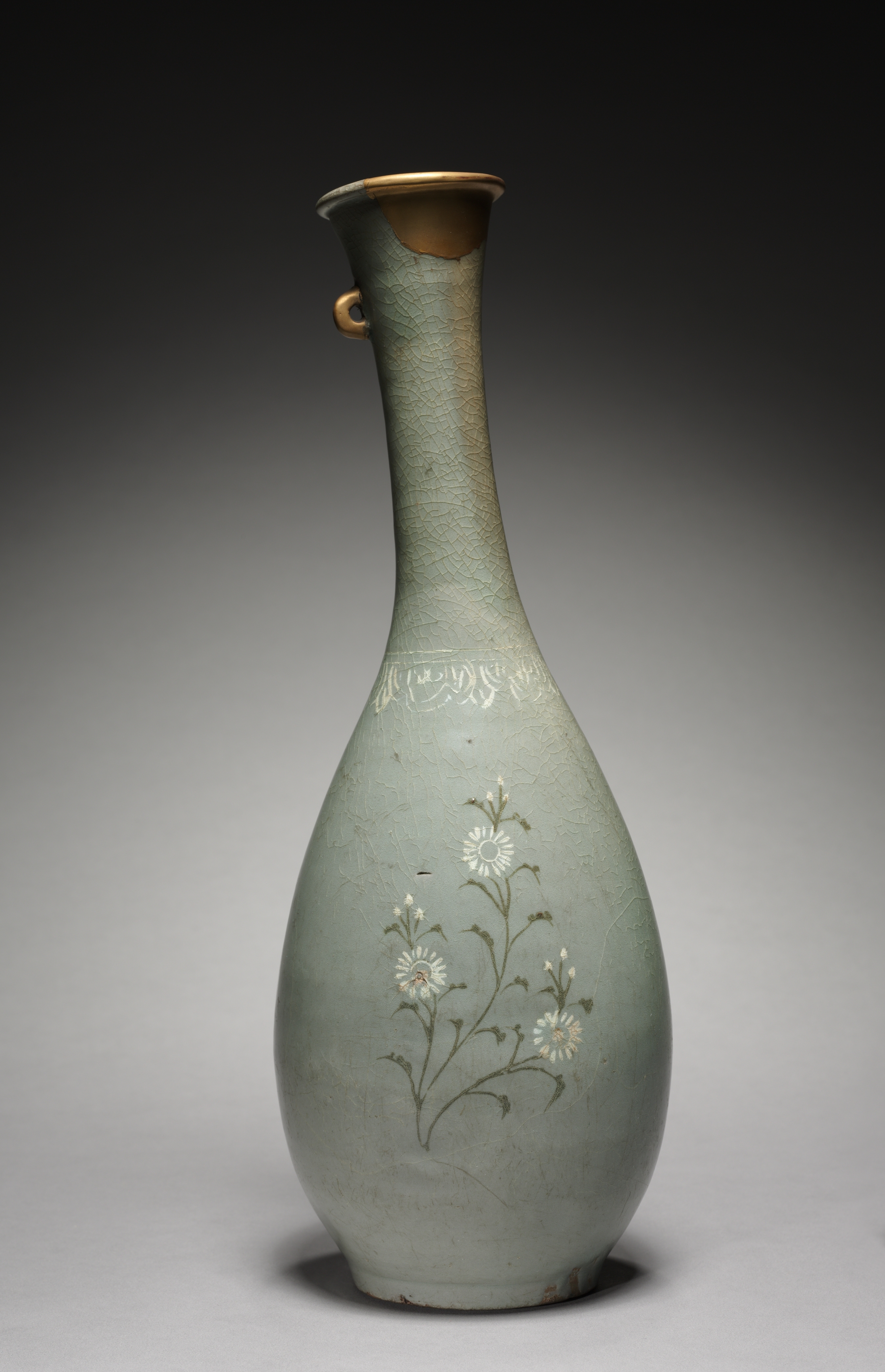 Bottle with Chrysanthemum Design