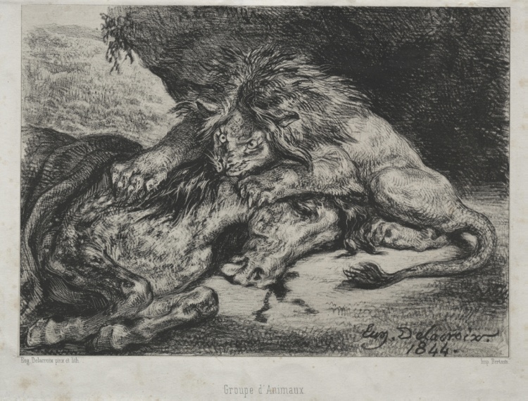 Lion Devouring a Horse