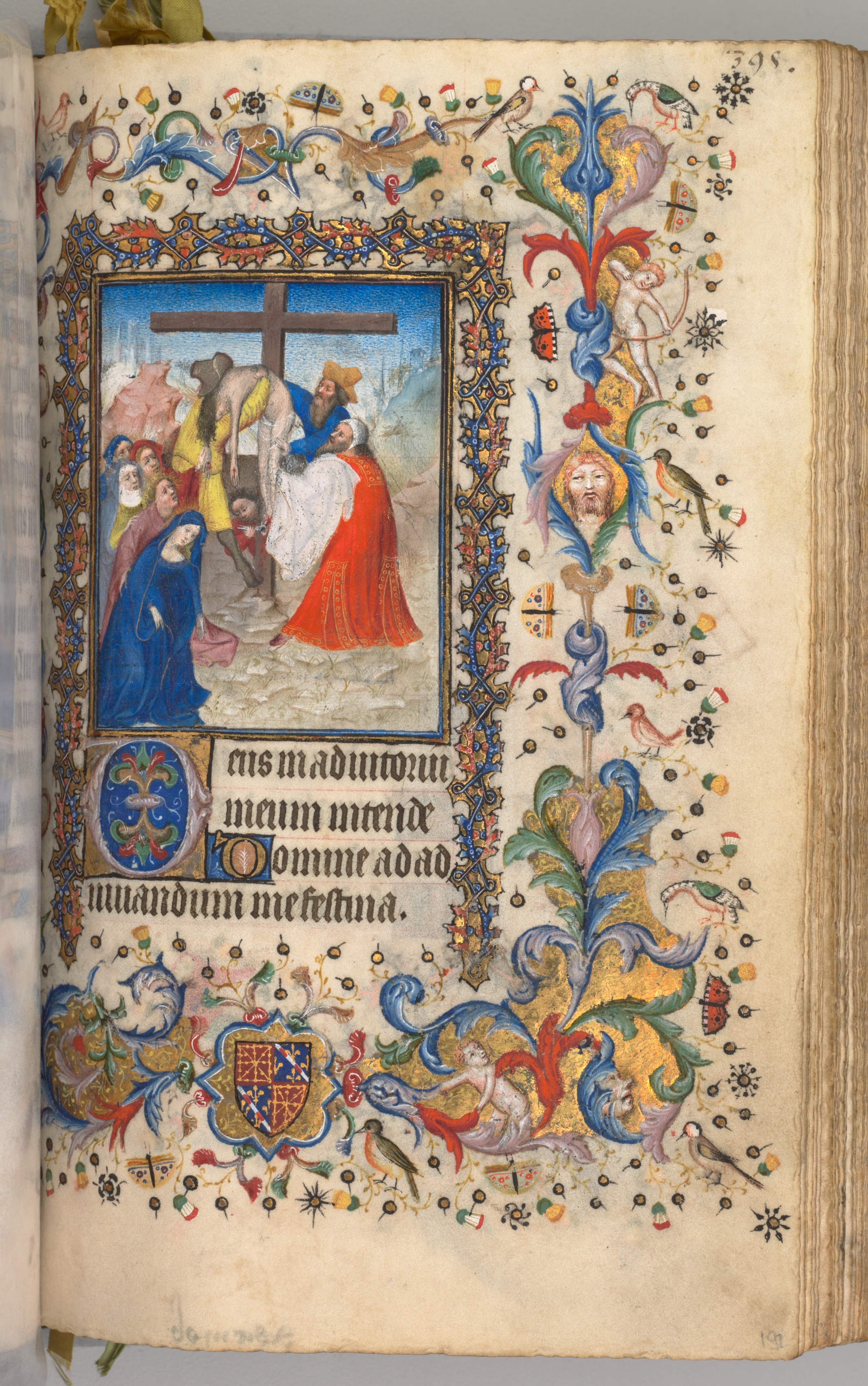 Hours of Charles the Noble, King of Navarre (1361-1425): fol. 192r, Descent from the Cross