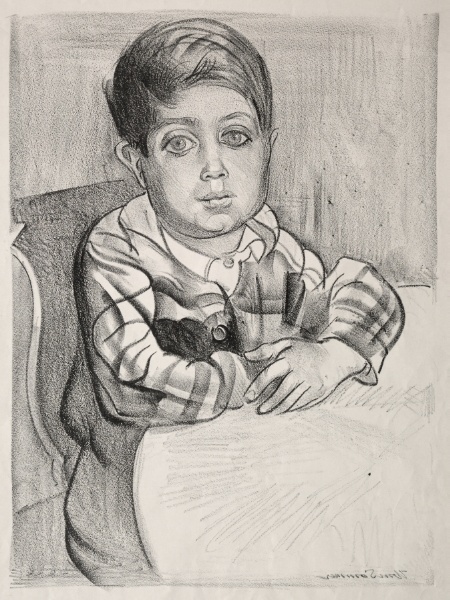 Boy Seated at Table