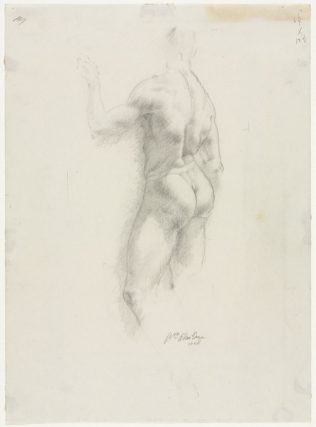 Study No. 2 (Standing Male Nude Seen from Back)