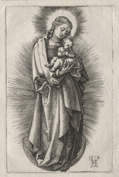 The Virgin with Hairband on a Crescent Moon
