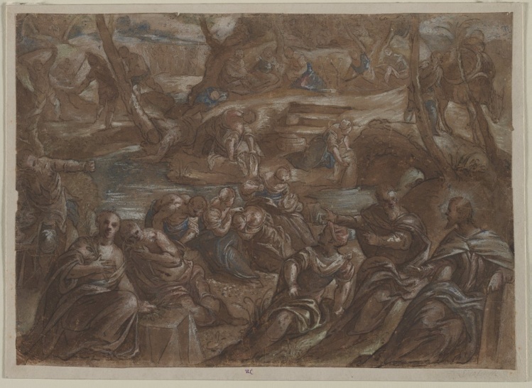 Copy of Tintoretto's Children of Israel Gathering Manna