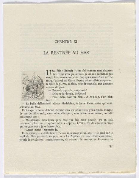 Frédéric Mistral: Mémoires et Recits by Frédéric Mistral: buildings and trees (page 131)