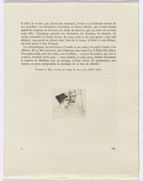 Frédéric Mistral: Mémoires et Recits by Frédéric Mistral: bust of a man and a woman (page 185)