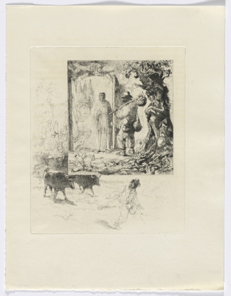 Frédéric Mistral: Mémoires et Recits by Frédéric Mistral: vagabond and monk/ landscape with cows (insert after 160)