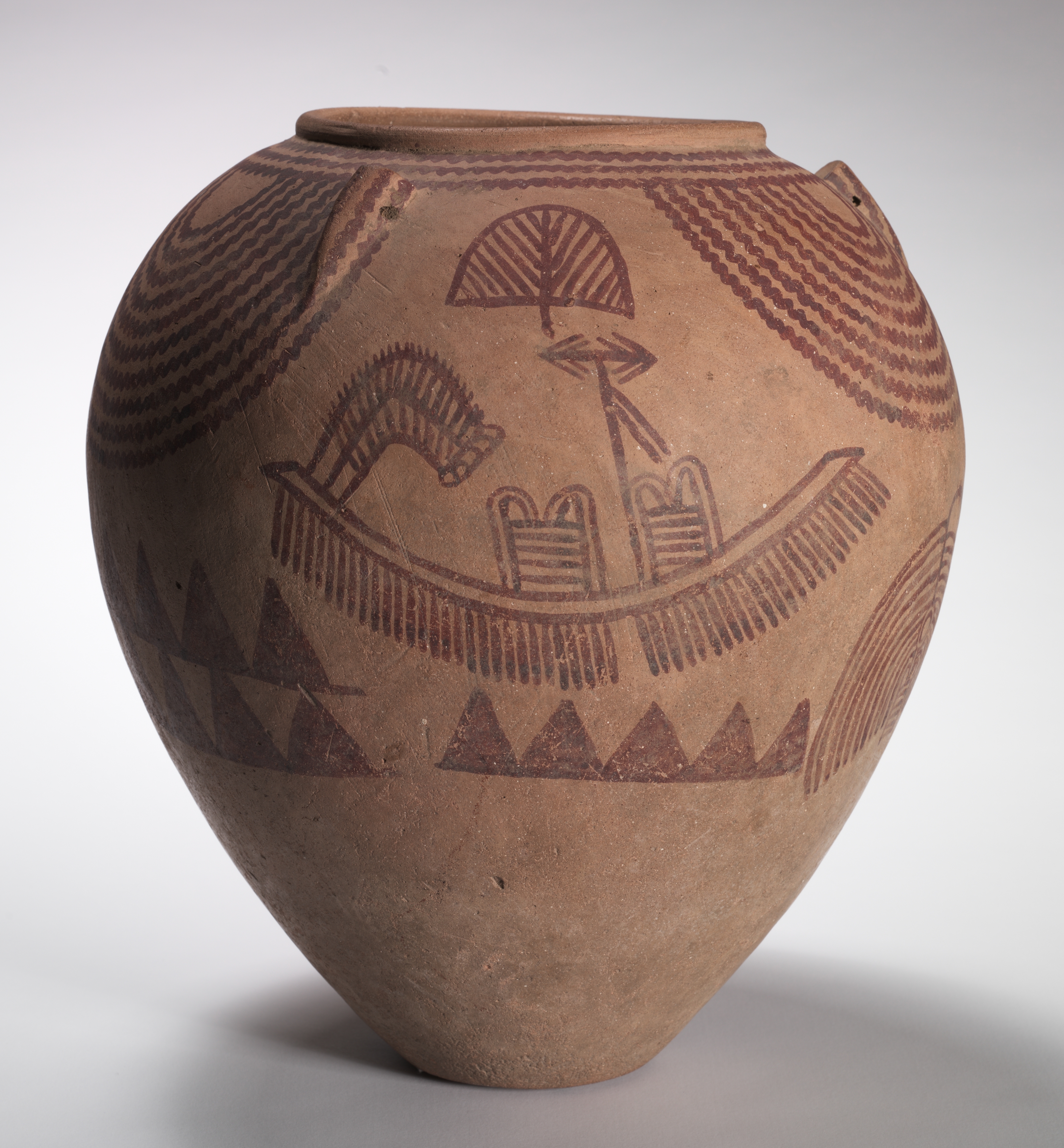 Decorated Jar with Boat Scenes