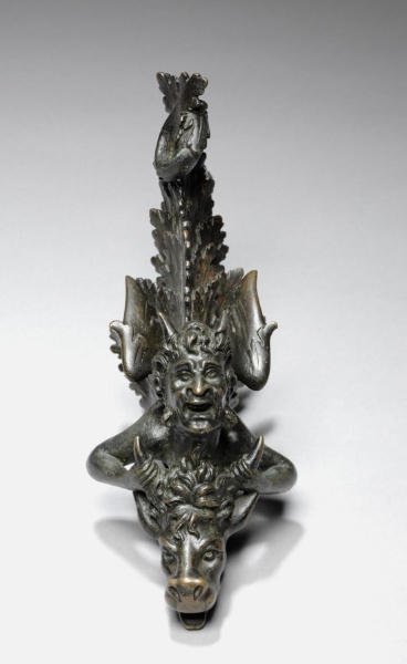 Doorknocker with a Satyr Pulling an Ox's Horns