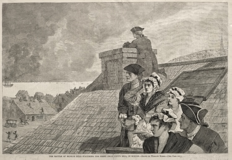 The Battle of Bunker Hill - Watching the Fight from Copp's Hill, in Boston