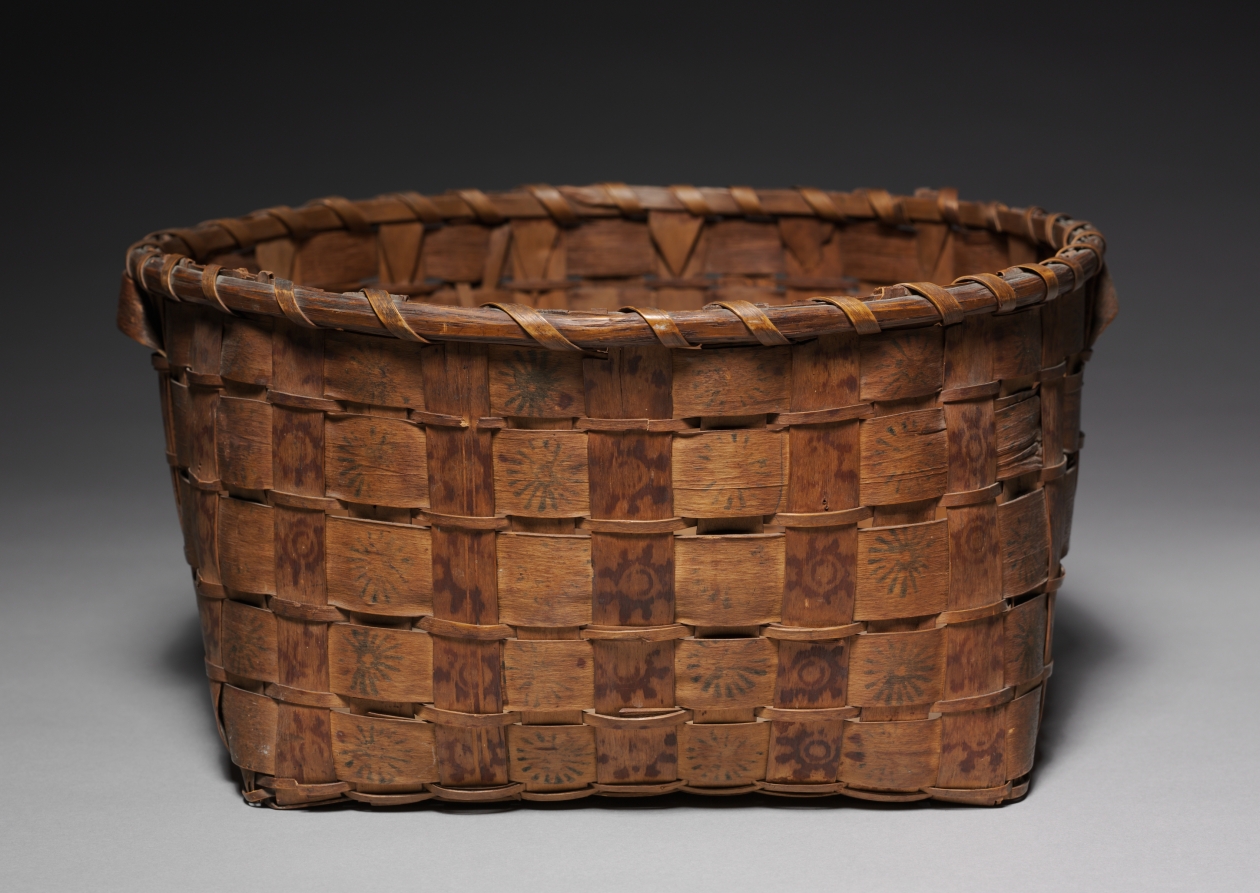 Basket with Stamped Decoration