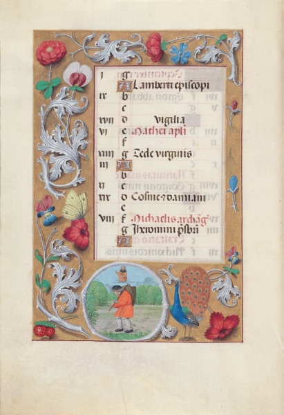 Hours of Queen Isabella the Catholic, Queen of Spain:  Fol. 10v, September