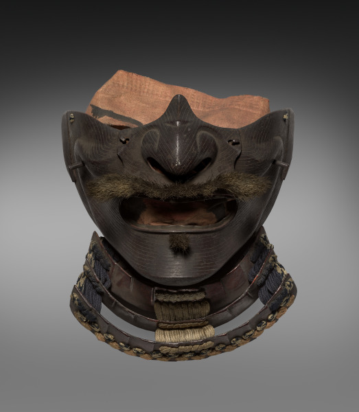 Half-mask (Ho’o-ate) with Neck Guard (Nodowa)