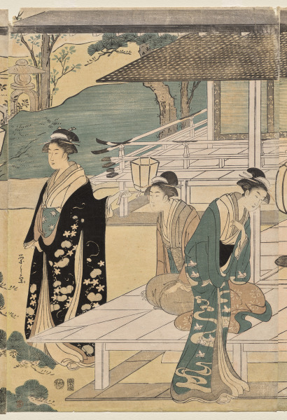 The Matsukaze Chapter of the Tale of Genji (from the series The Tale of Genji in Elegant Modern Dress)