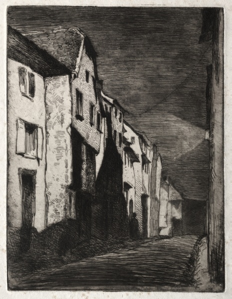 Twelve Etchings from Nature:  Street in Saverne