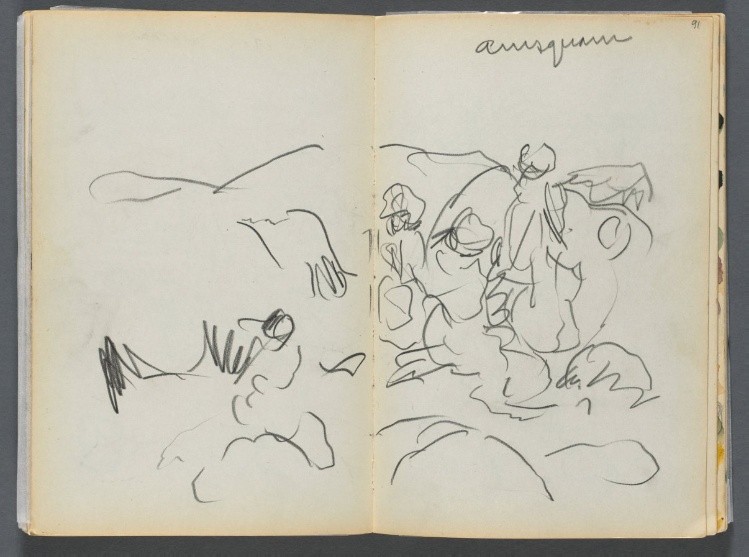 Sketchbook- The Granite Shore Hotel, Rockport, page 090 & 91: "Annisquam" 
