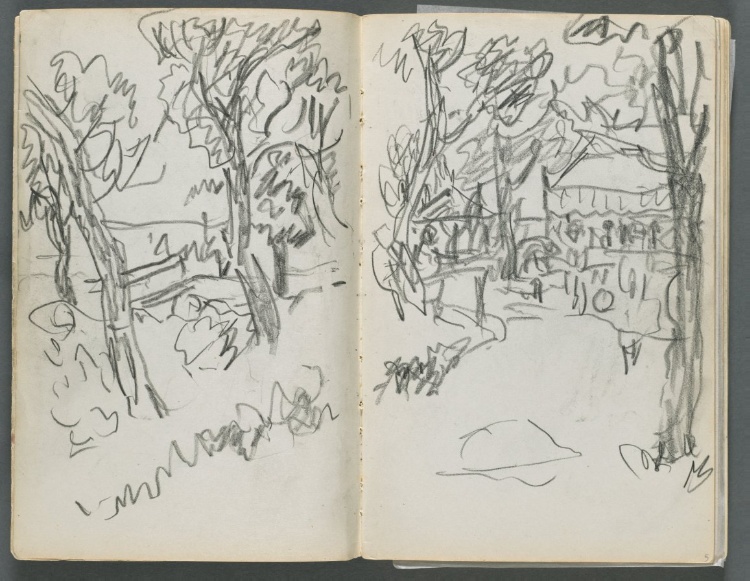 Sketchbook, The Dells, N° 127, page 004& 5: Landscape