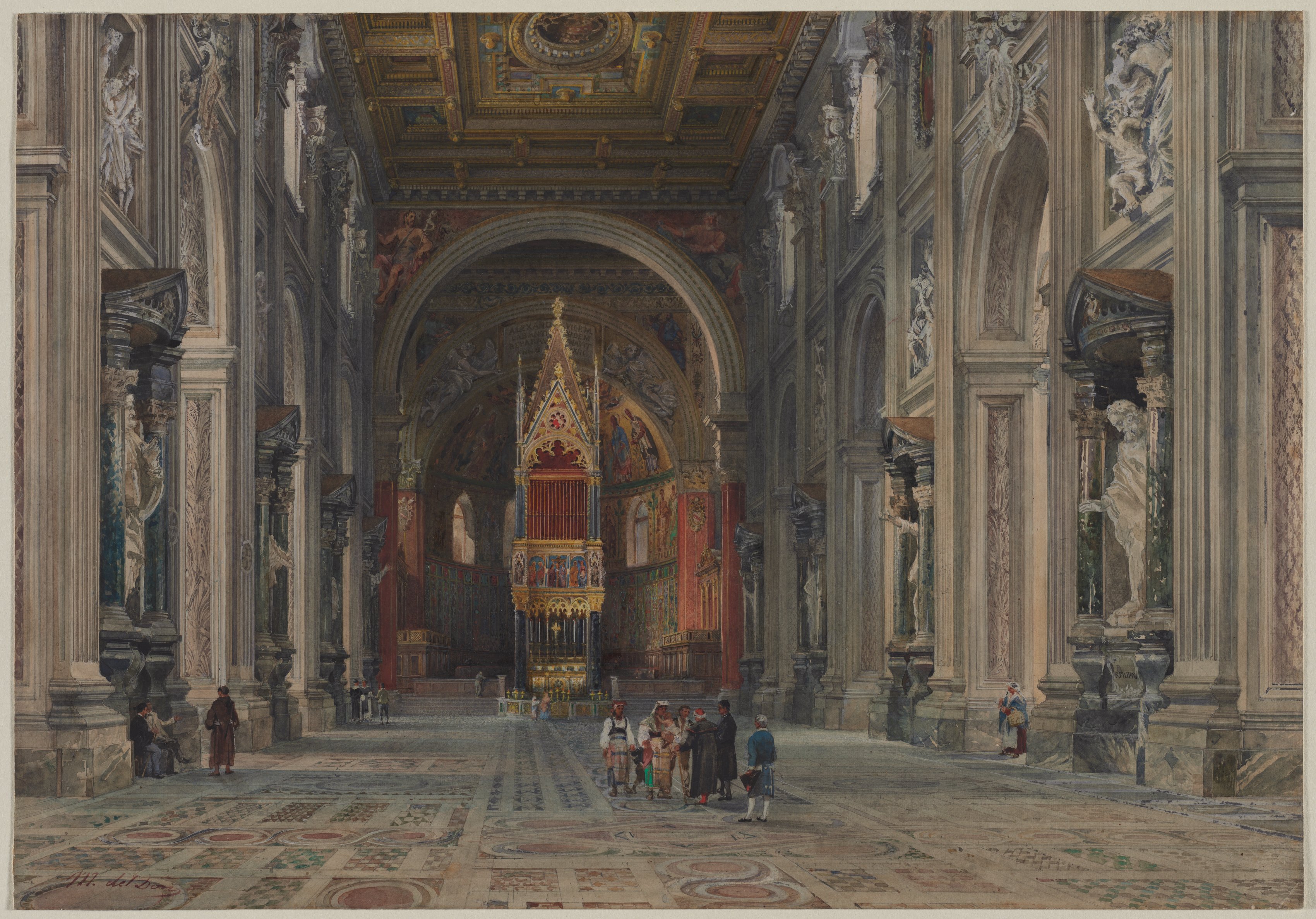 Interior of San Giovanni in Laterano, Rome