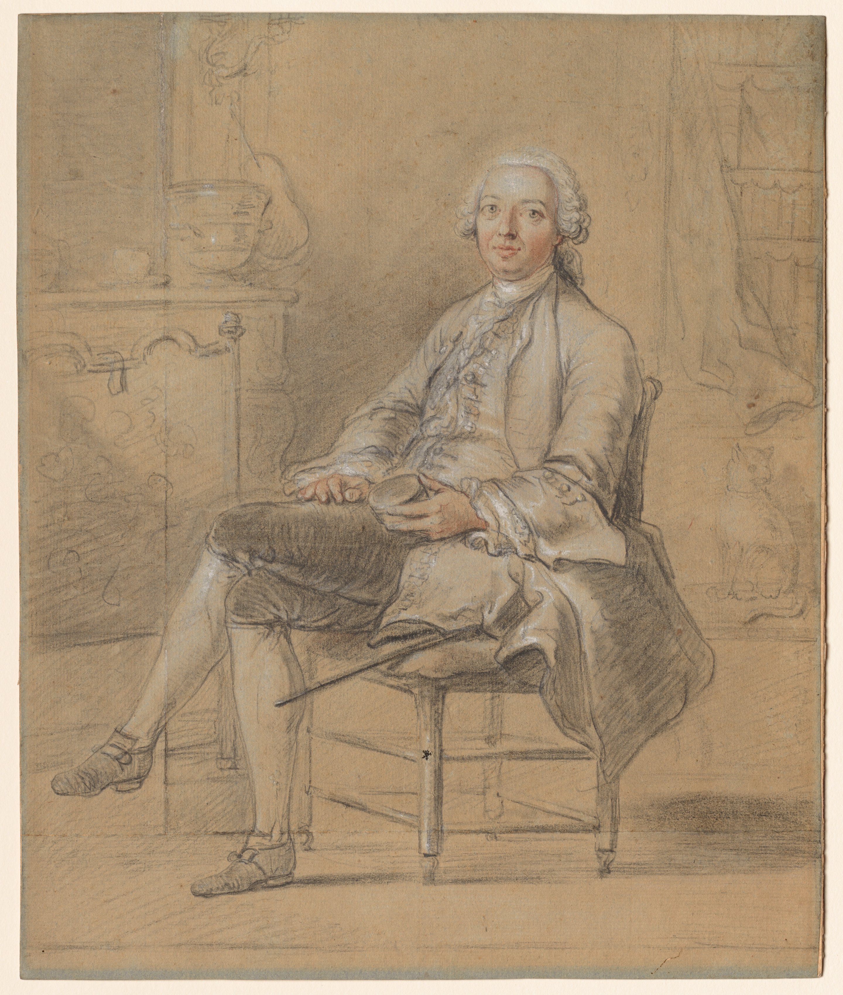 Seated Man Holding a Snuff Box