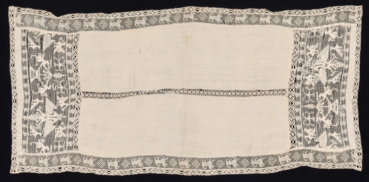 Cloth with Border of Crowned Double-Headed Eagles with Various Emblems, Birds, and Other Animals