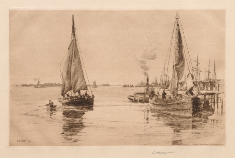Two Sloops on the East River